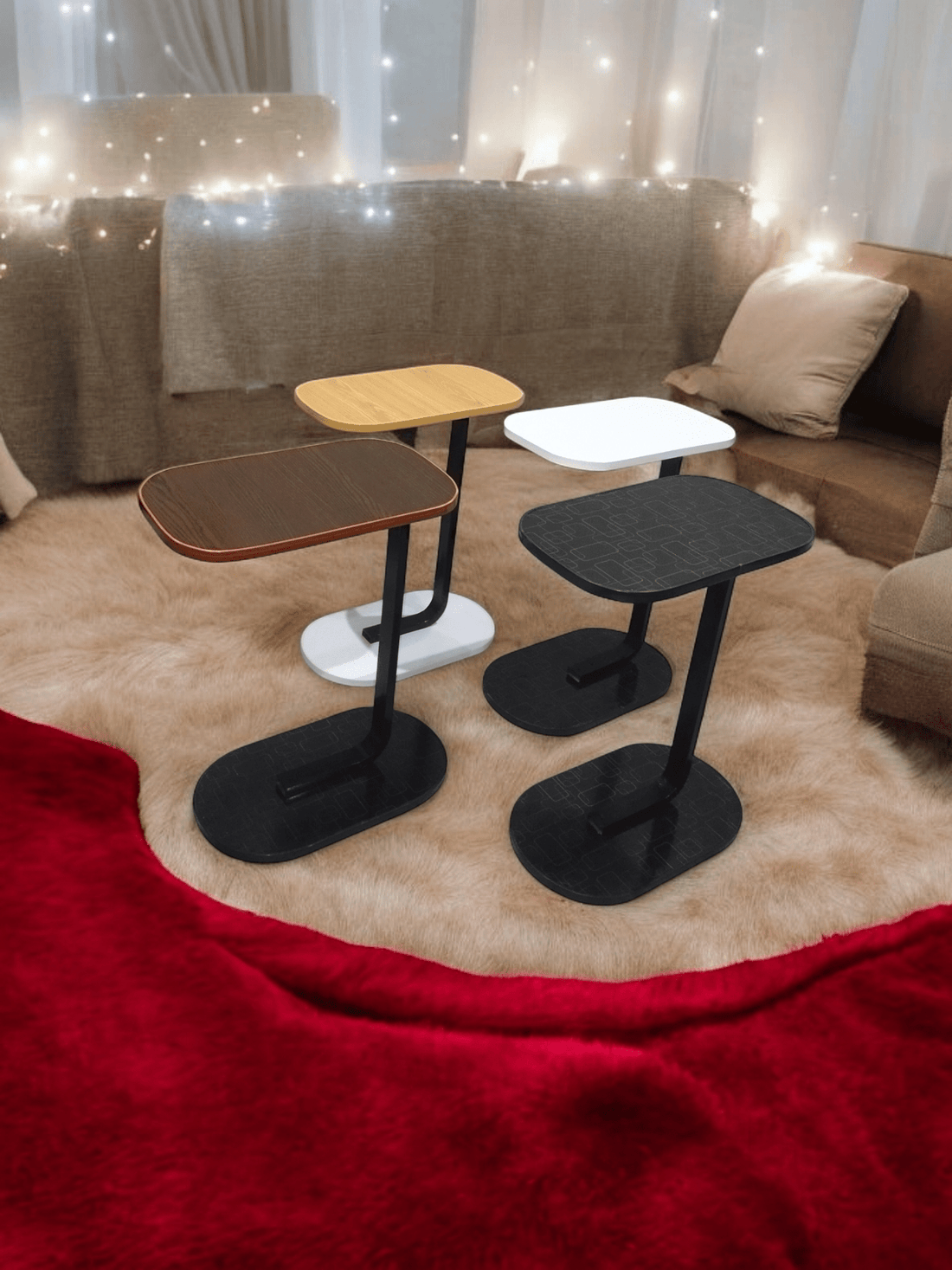 Elegant C-Shaped Side Table