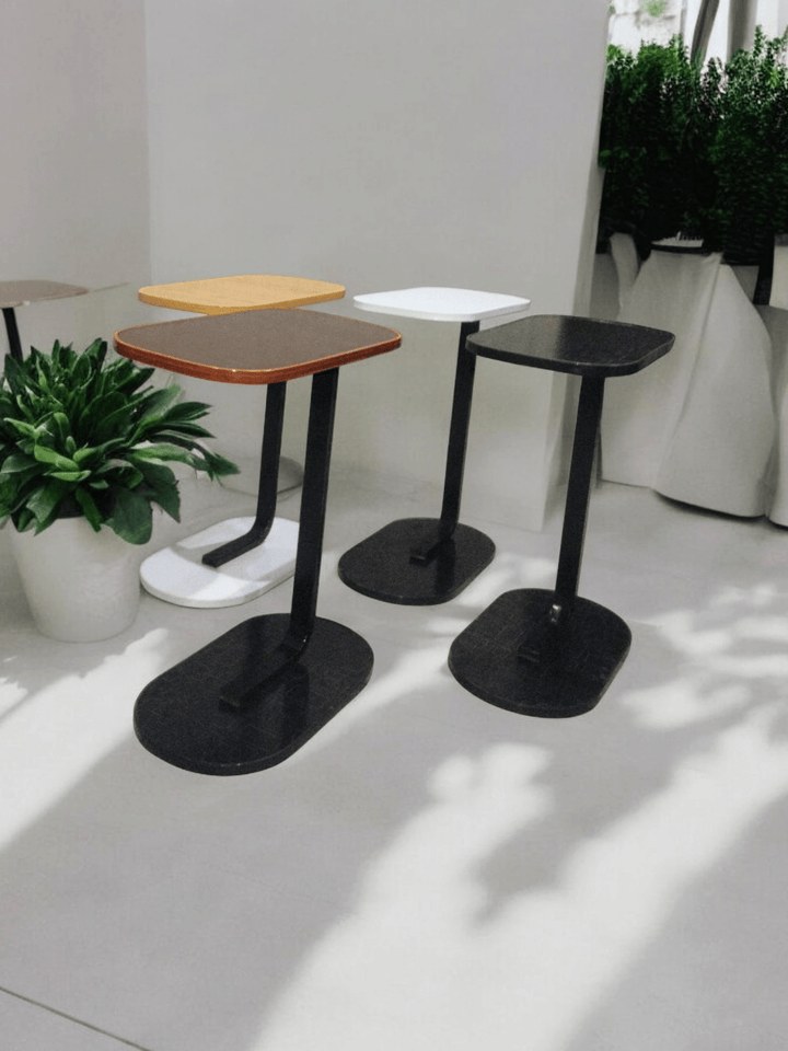 Elegant C-Shaped Side Table