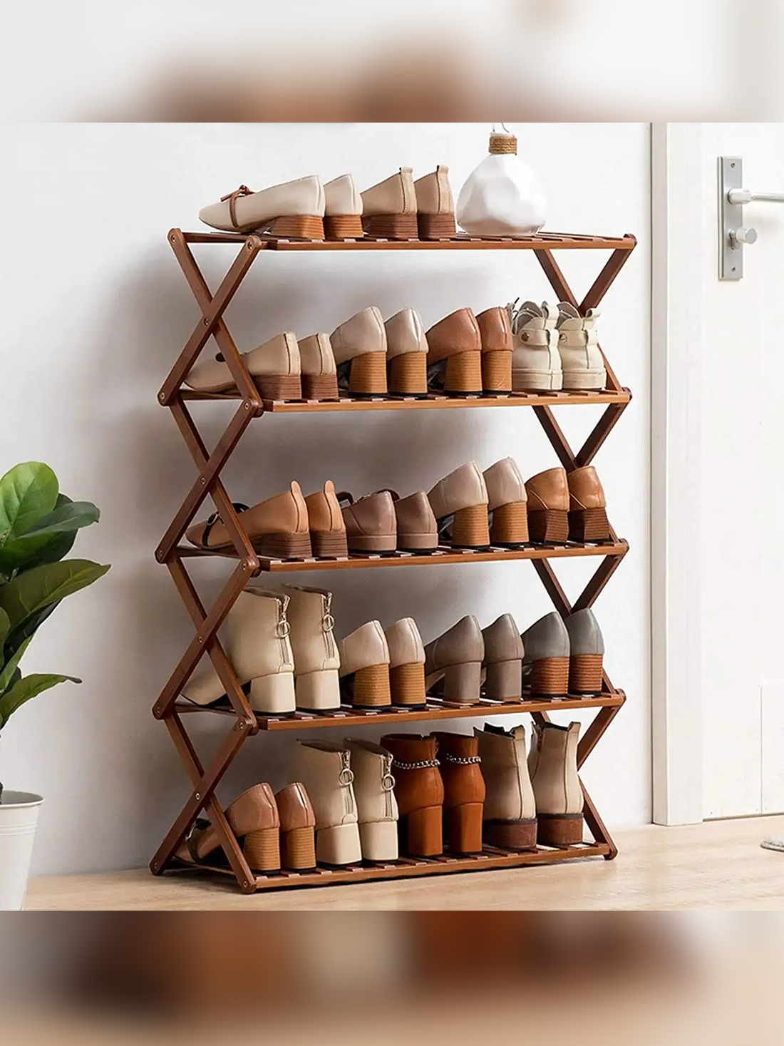 Graceful Foldable Shoe Rack