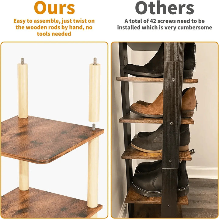 Stylish 8 Tiers Vertical Shoe Rack